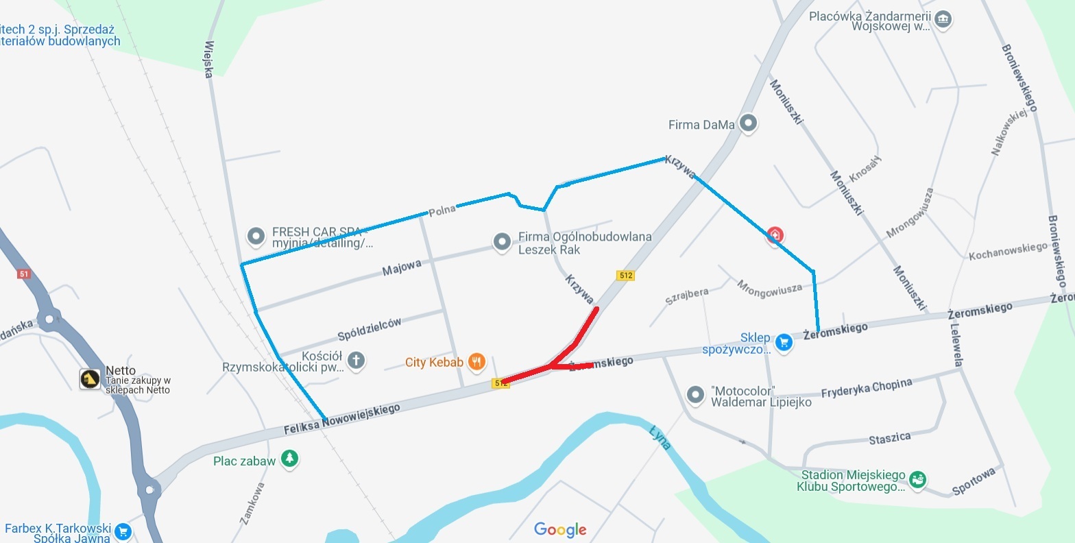 mapka z zamknięciem